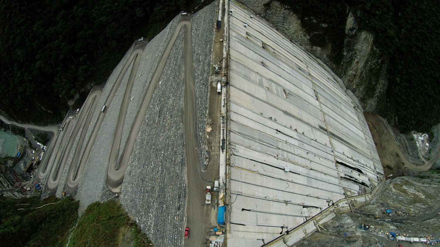 Vista aérea Central Hidroeléctrica Chaglla