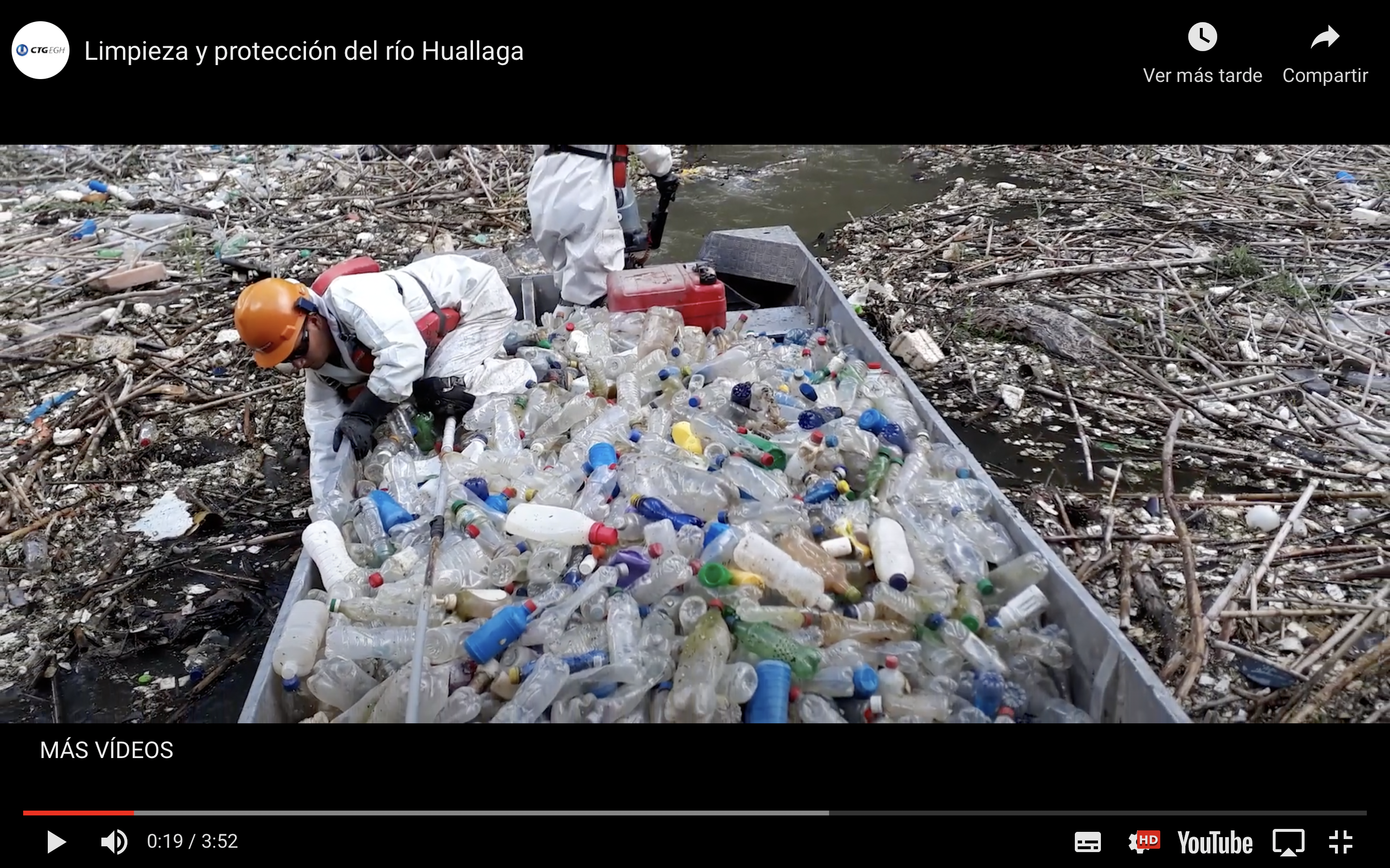 Limpieza y protección del río Huallaga
